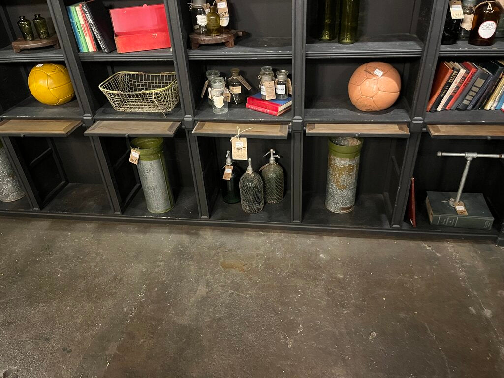 Gorgeous Black Painted Library Shelf- 138.5"W × 14.5"D × 96"H
