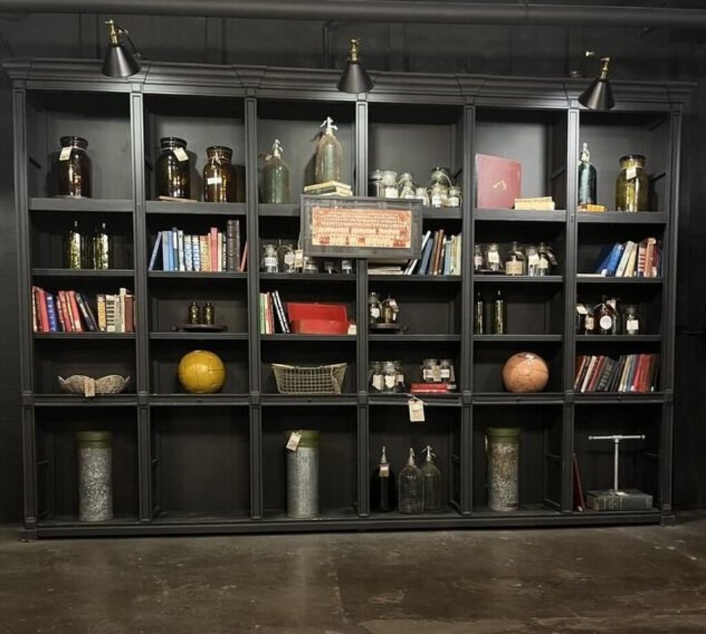 Gorgeous Black Painted Library Shelf