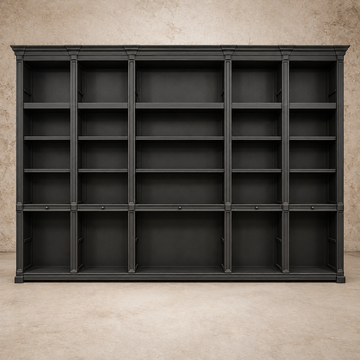 Gorgeous Black Painted Library Shelf