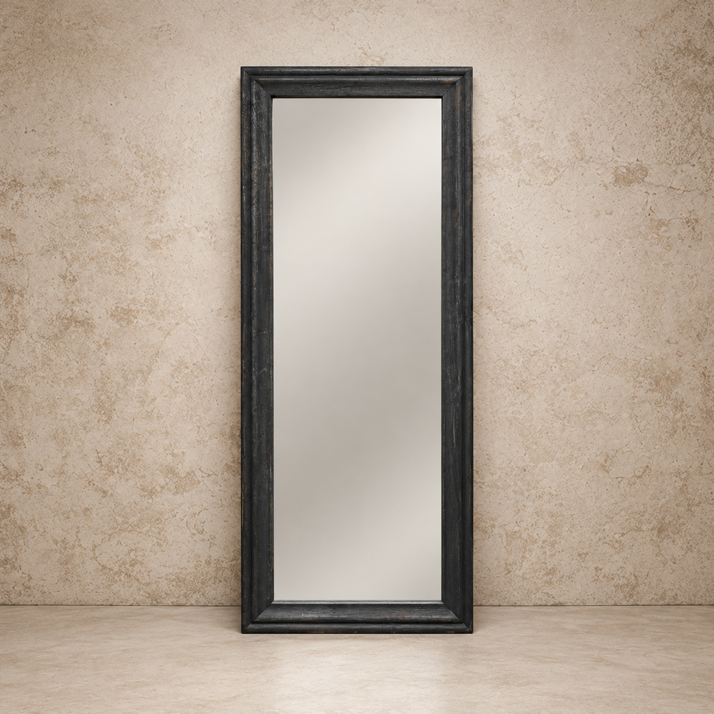 Stunning Black Wood Framed Mirror