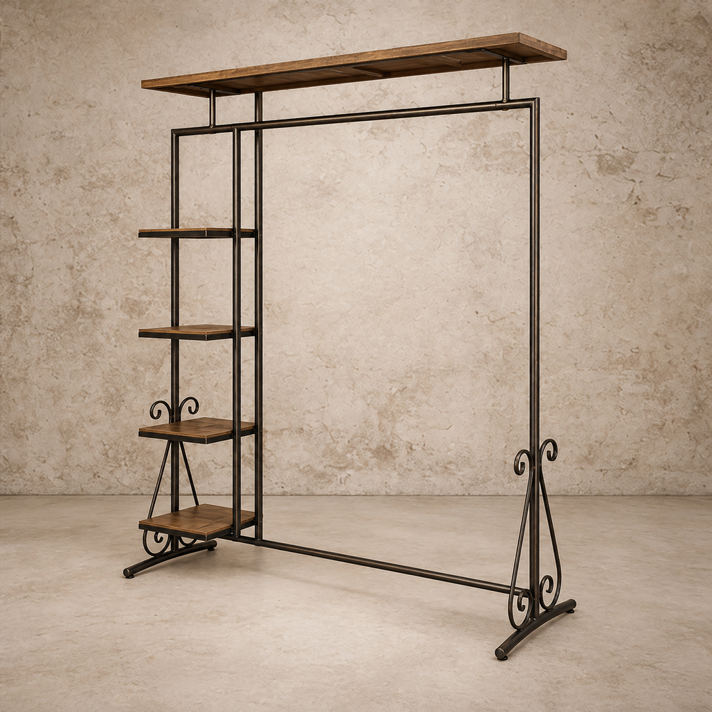 Beautiful Wood + Metal Display