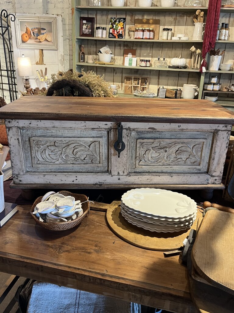 Gorgeous Carved Wood Trunk