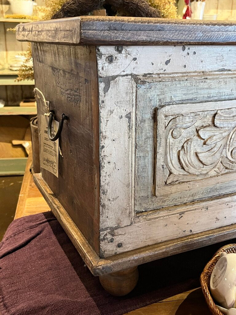 Gorgeous Carved Wood Trunk