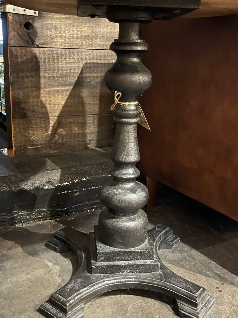 Black Base + Natural Top Table