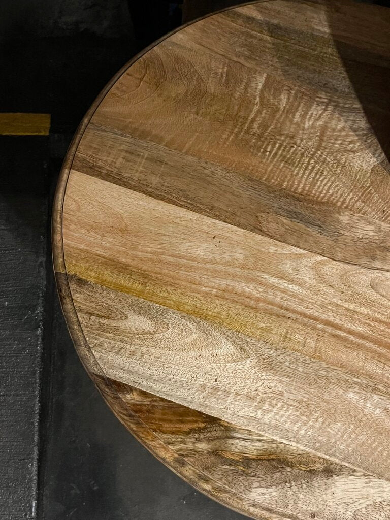 Black Base + Natural Top Table