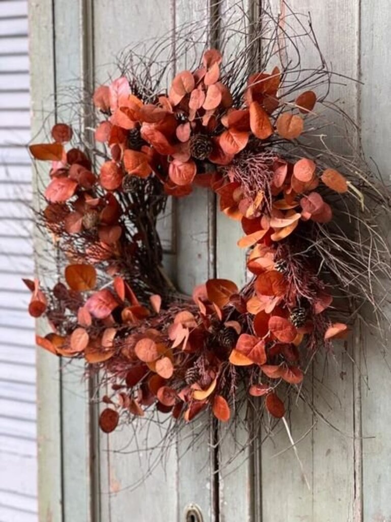 Rust Penny Leaf Wreath