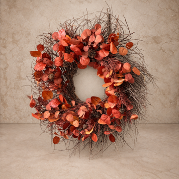 Rust Penny Leaf Wreath