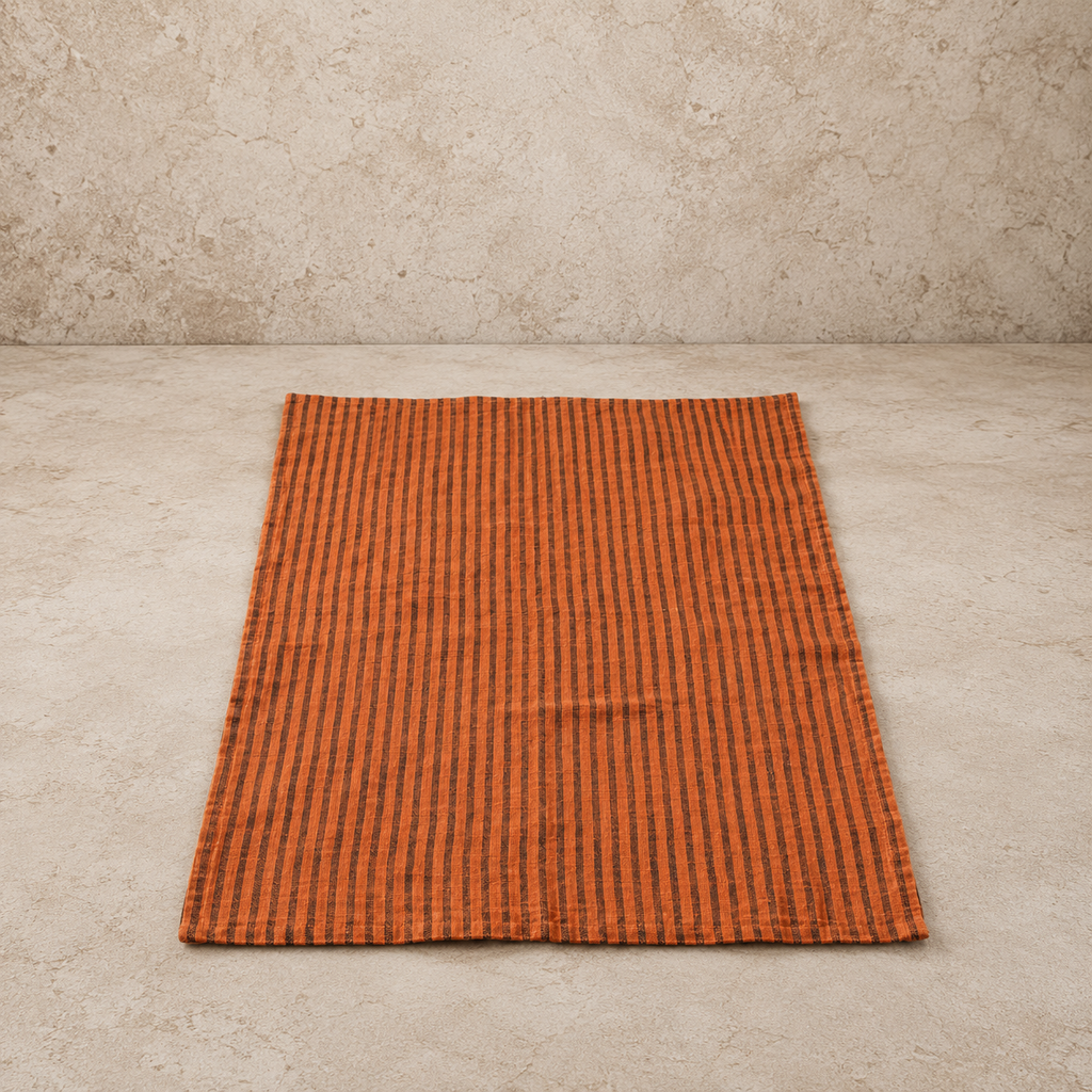 Woven Cotton Striped Tea Towel