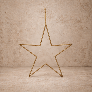 Hanging Metal + Glass Bead Star