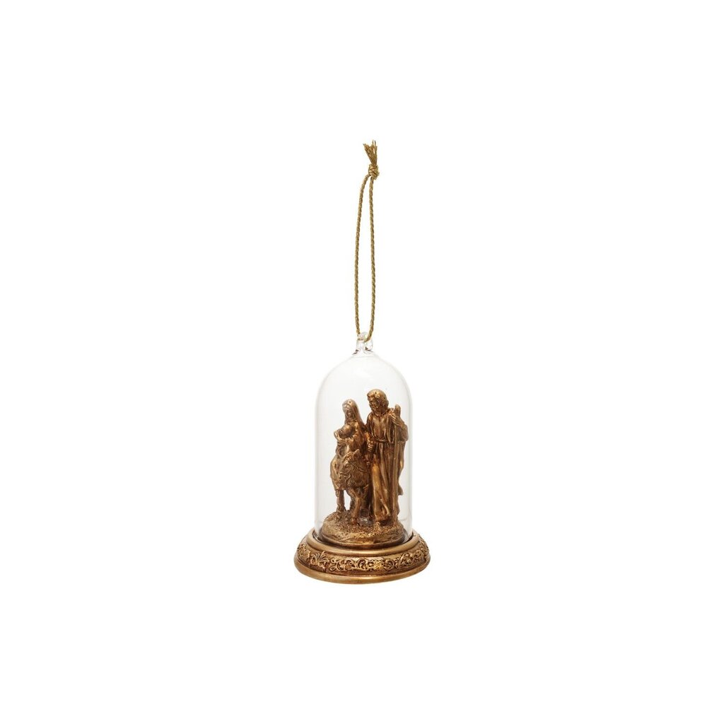 Resin Cloche Holy Family Ornament
