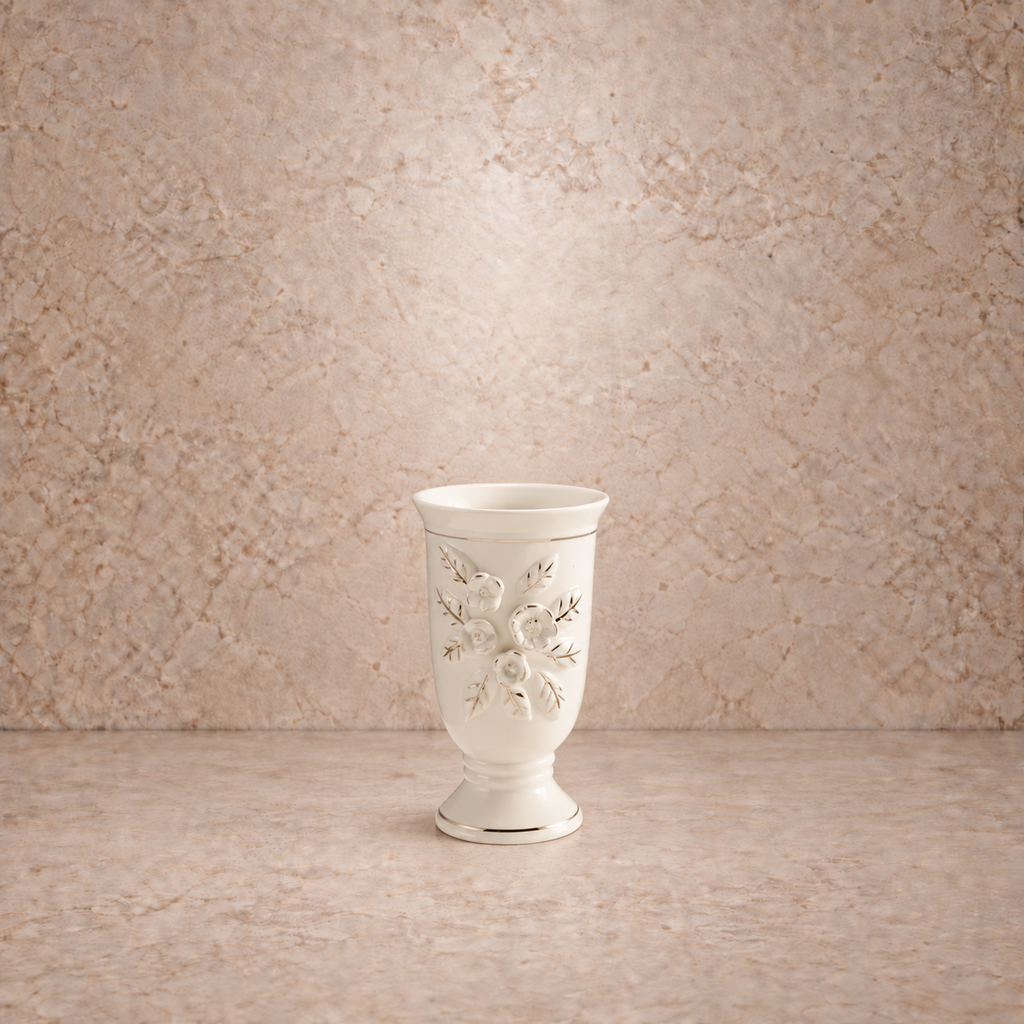 Vintage Repo Footed Vase + Gold Electroplating