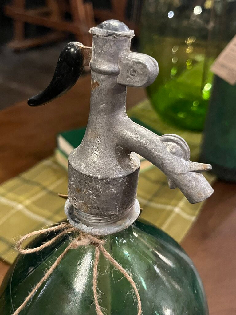 Large Green European Seltzer Bottle