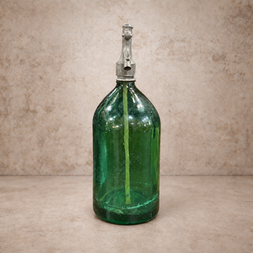 Large Green European Seltzer Bottle