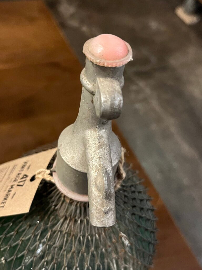 Beautiful Large Green Wired European Seltzer Bottle