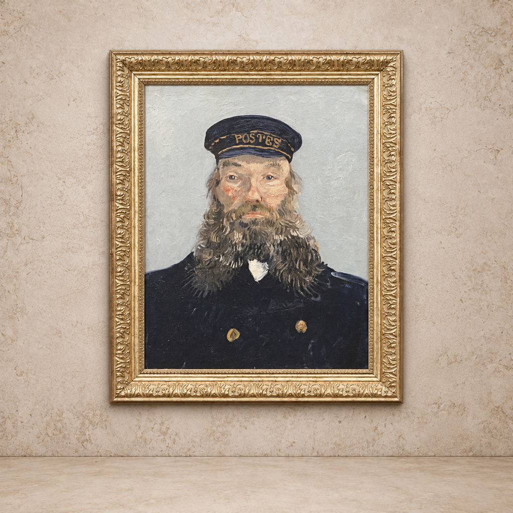 Portrait Of A Postman Framed Art