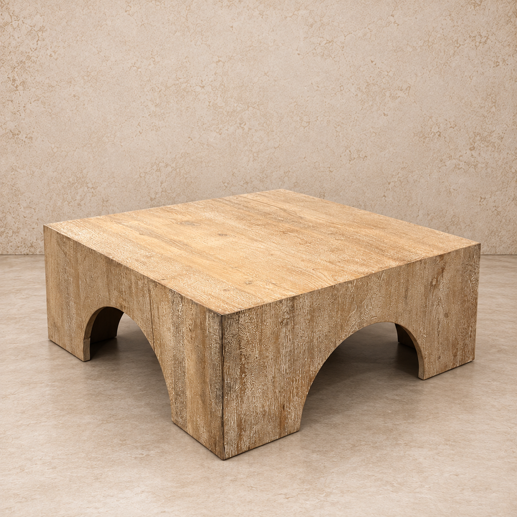 Amazing Square Natural Wood Coffee Table