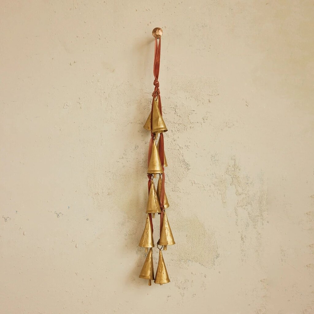 Velvet Ribbon Door Hanger with Cone Bells