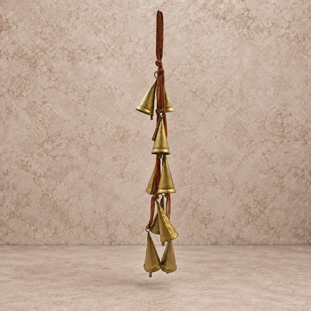Velvet Ribbon Door Hanger with Cone Bells