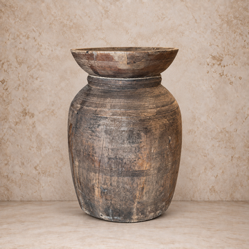 Dark Wooden Water Pot