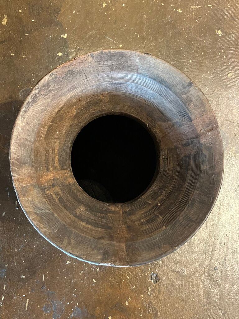 Dark Wooden Water Pot