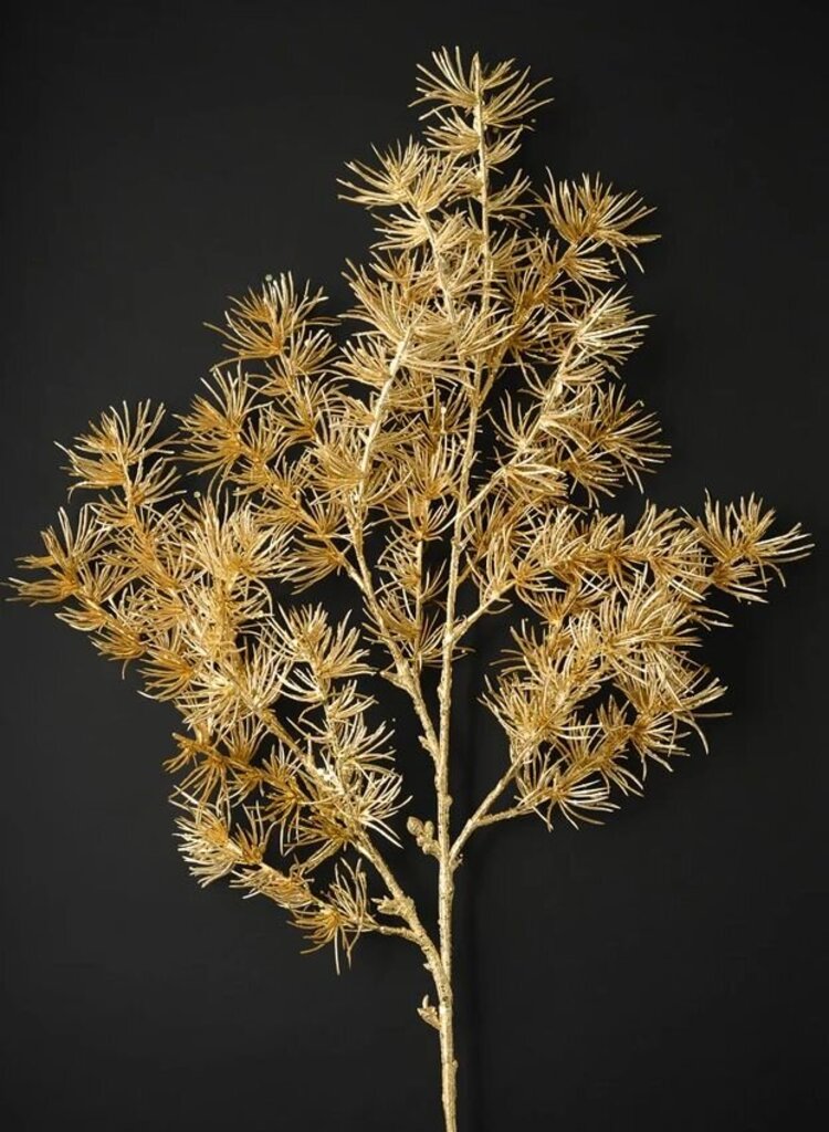 36" Gold Japanese Pine Branch