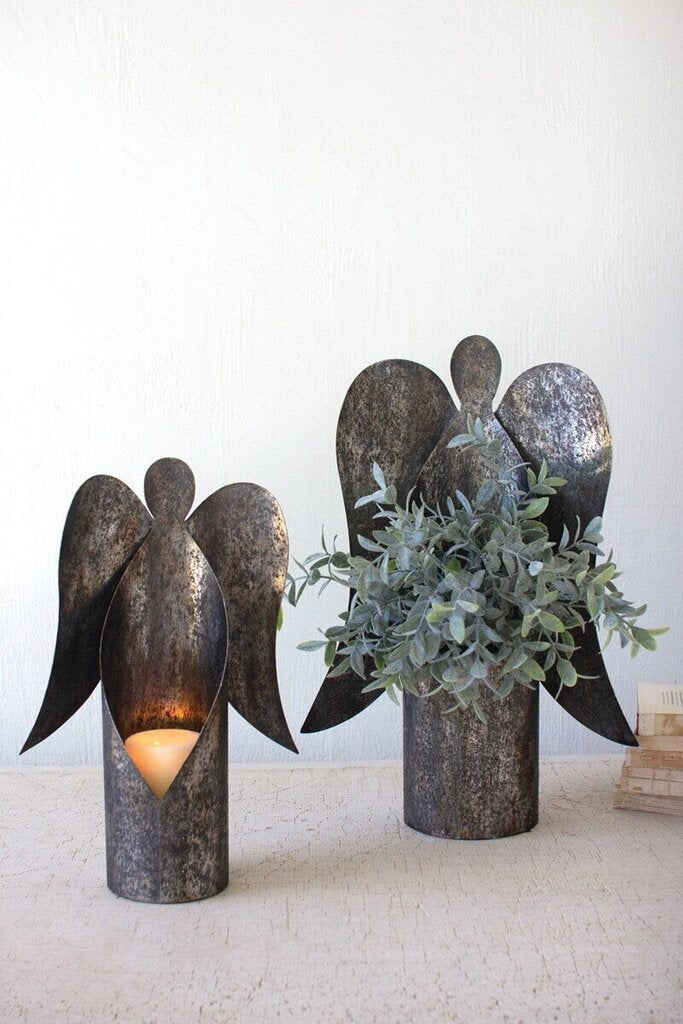 Metal Angel Candle Holder