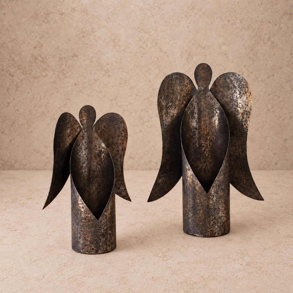 Metal Angel Candle Holder