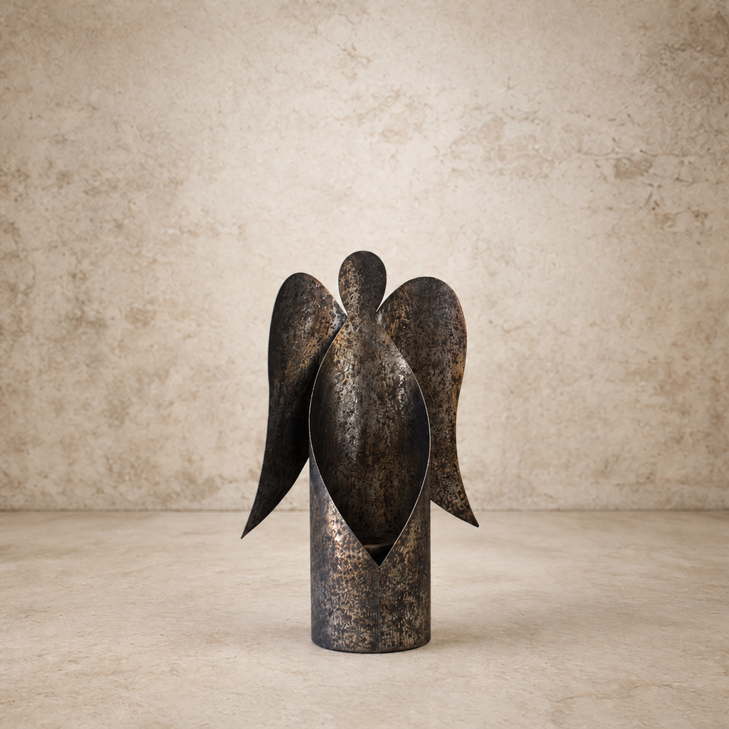 Metal Angel Candle Holder