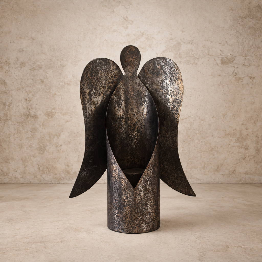 Metal Angel Candle Holder