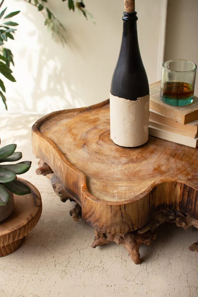 Beautiful Mulberry Root + Willow Wood Serving Tray