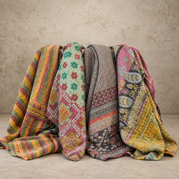 Beautiful Recycled Kantha Throw