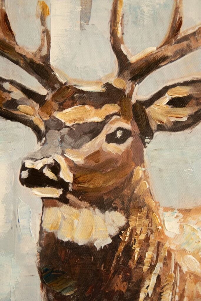 Beautiful Framed Deer Painting