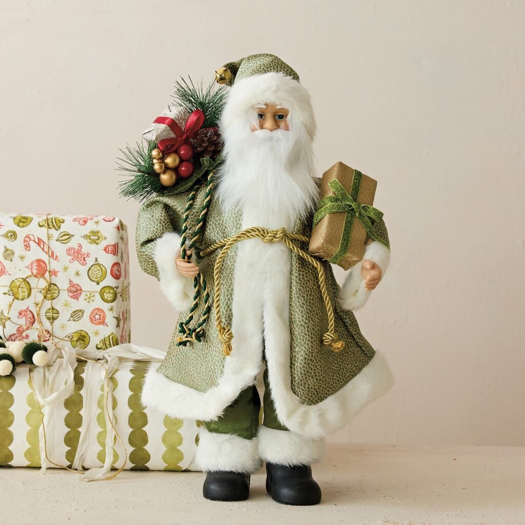 Decorative Santa Figurine w/ Bouquet