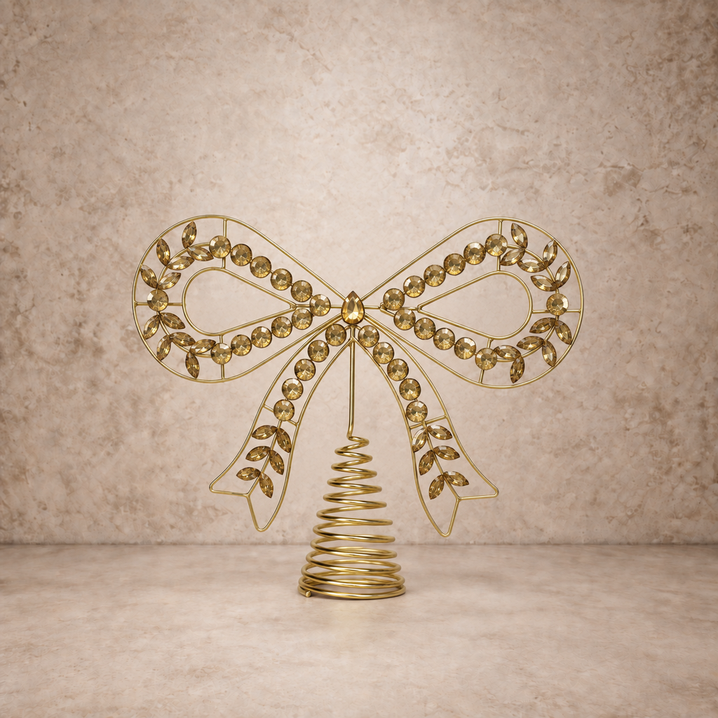 Golden Iron Bow Tree Topper