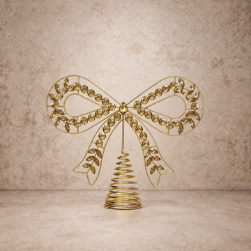 Golden Iron Bow Tree Topper