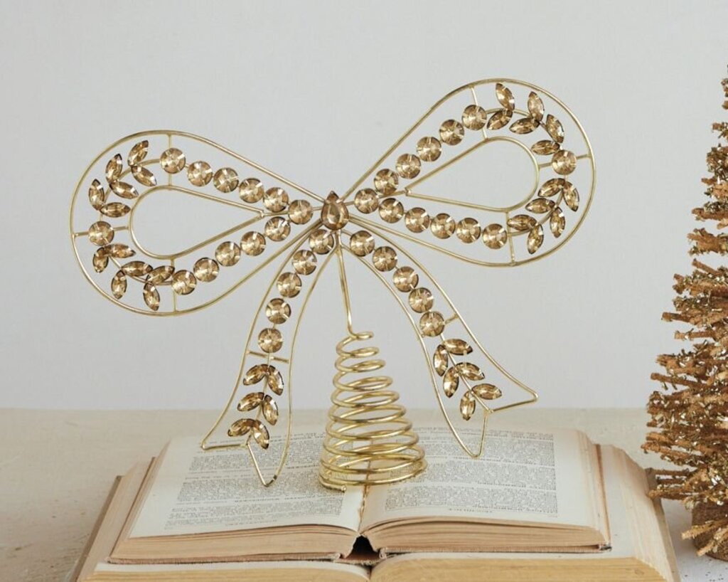 Golden Iron Bow Tree Topper