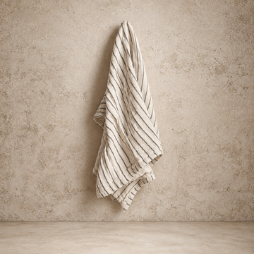 Striped Natural Cotton Tea Towel