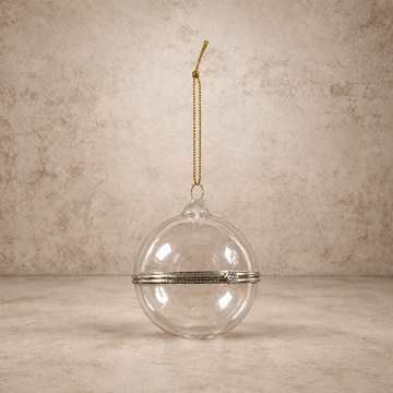 Glass Keepsake Box Ornament- Sphere