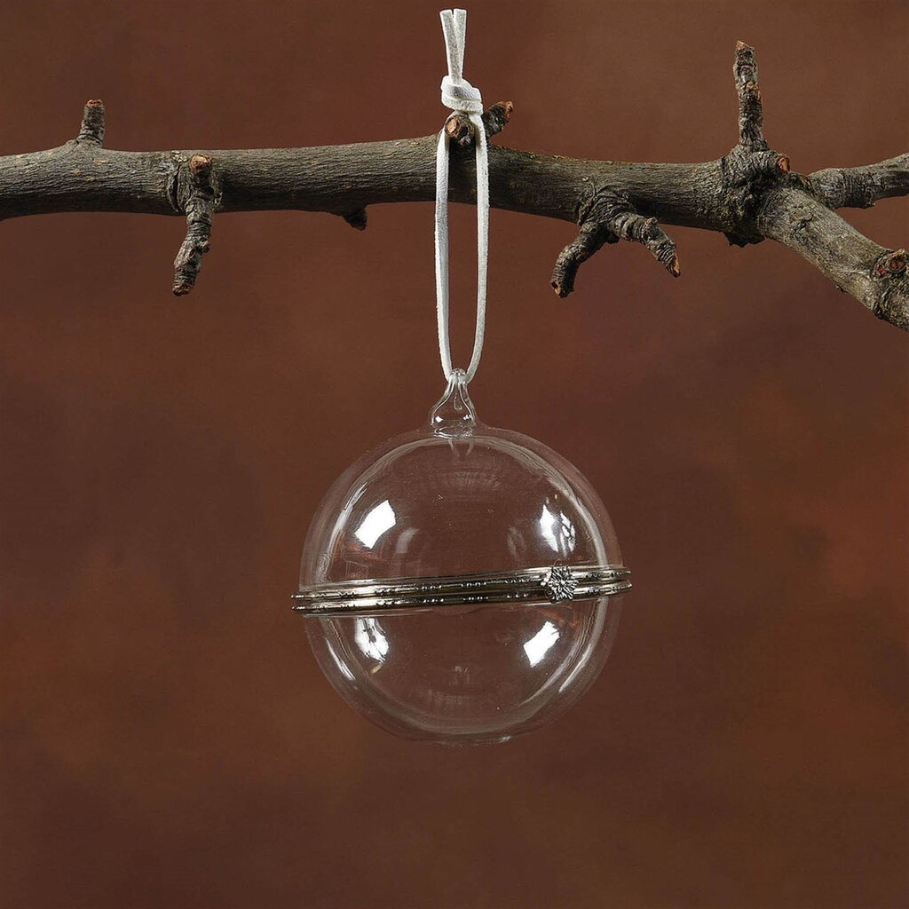 Glass Keepsake Box Ornament- Sphere
