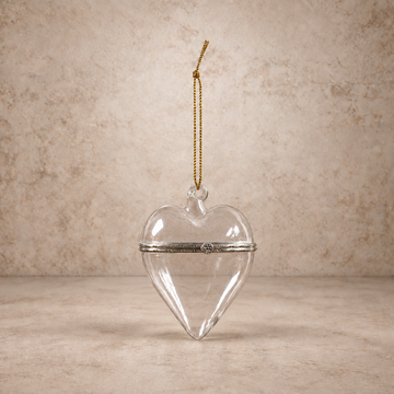 Glass Keepsake Box Ornament - Heart