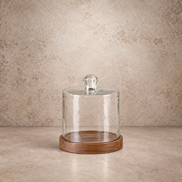 Round Glass Cake Dome + Base