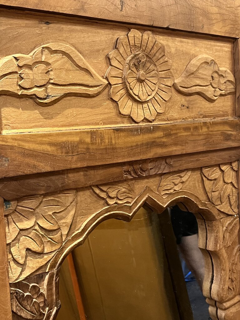 Beautiful Wooden Framed Carved Mirror