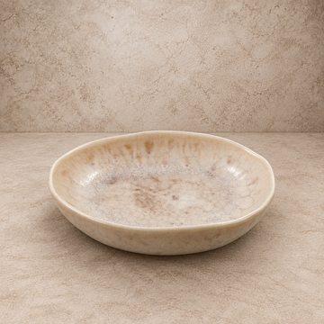 Crackle Glaze Stoneware Dish