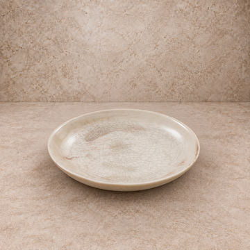 Crackle Glaze Stoneware Plate