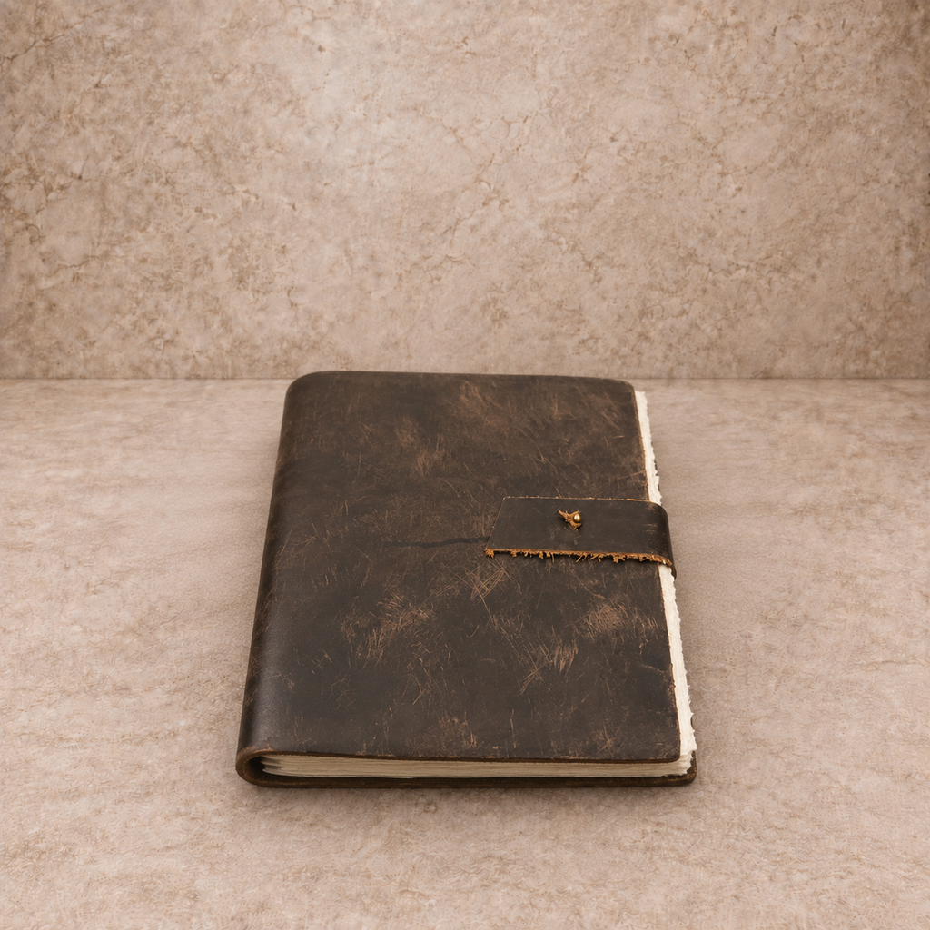 Oiled Chocolate Brown Leather Journal