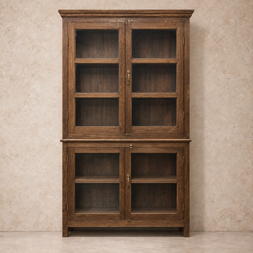 Gorgeous Wooden 4 Glass Door Hutch