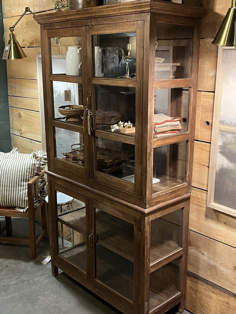 Gorgeous Wooden 4 Glass Door Hutch
