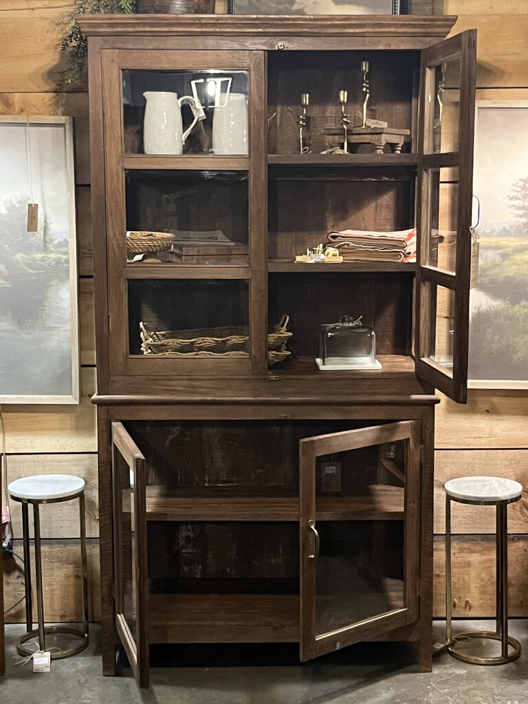 Gorgeous Wooden 4 Glass Door Hutch