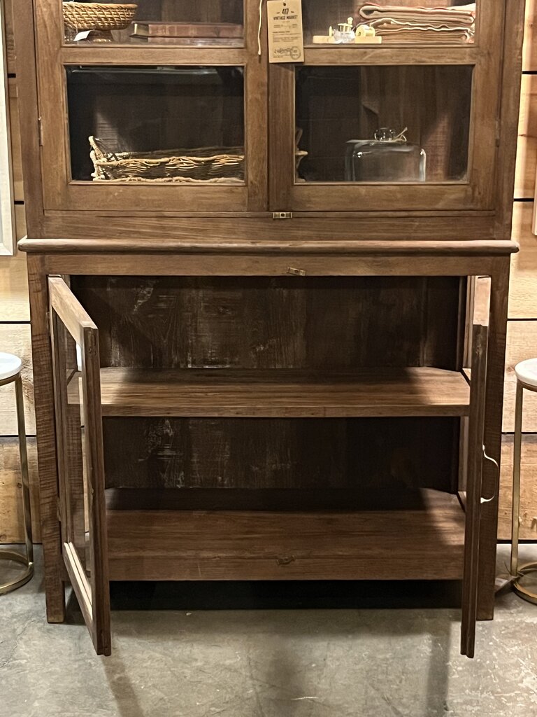 Gorgeous Wooden 4 Glass Door Hutch