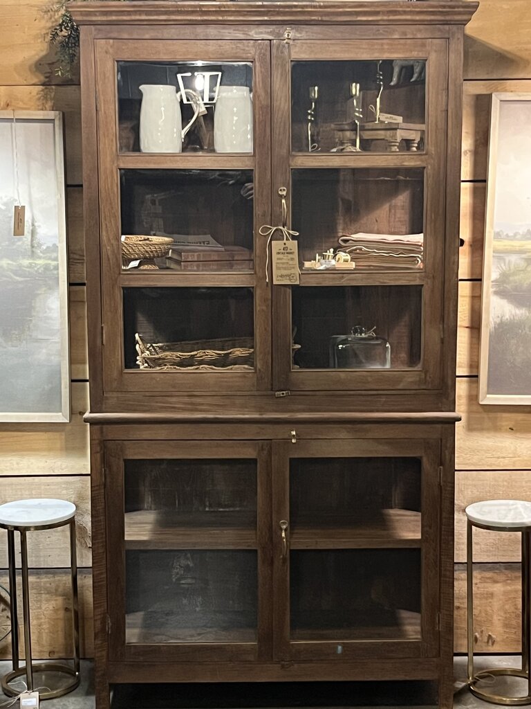 Gorgeous Wooden 4 Glass Door Hutch